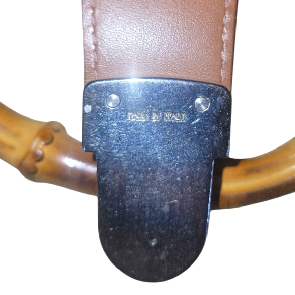 Dooney & Burke 70's Vintage Panama Collection Bamboo Handle Tan and Cream Bag - Picture 8 of 11